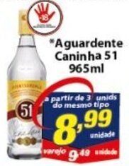 Vencedor Atacadista Aguardente Caninha 51 965ml oferta