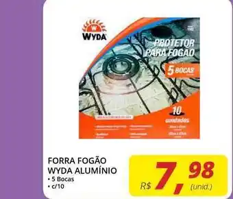 Forra Fogão Wyda Alumínio 5 Bocas c/10