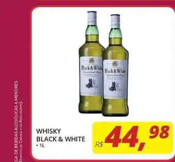 Rebouças Supermercados Whisky Black & White 1L oferta