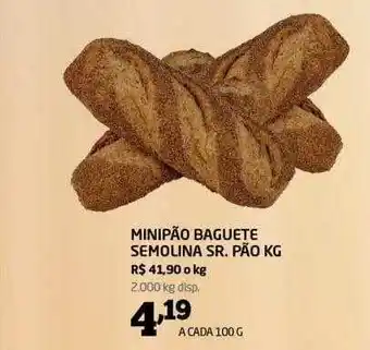 Cooper Minipão Baguete Semolina Sr. Pão oferta