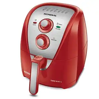 Armazém Paraíba Fritadeira sem oléo mondial air fryer afn-40-ri 4 l vermelha inox oferta