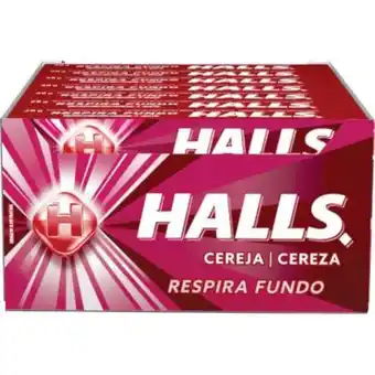 Atacadão Bala sabor cereja caixa 21 unidades - halls oferta