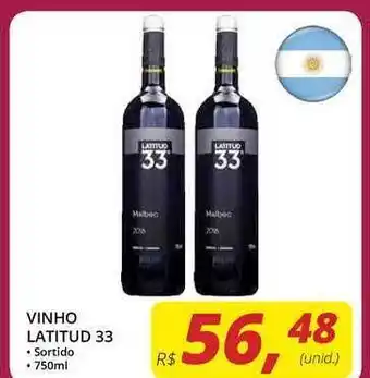 Rebouças Supermercados Vinho Latitud 33 750ml oferta