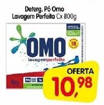 Cercadão Deterg. po Omo Lavagem Perfeita cx 800g oferta