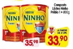 Cercadão Composto lacteo Ninho Prebio 1 + 800g oferta