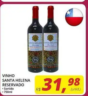 Rebouças Supermercados Vinho Santa Helena Reservado 750ml oferta