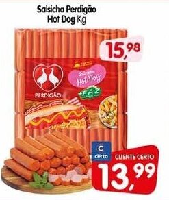 Cercadão Salsicha Perdigao Hot Dog 1kg oferta