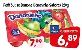 Cercadão Petit Suisse Danone Danoninho Sabore 320g oferta
