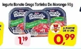 Cercadão Iogurte Bonate Grego Tortinha de Morango 90g oferta