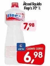 Cercadão Alcool Liquido Flops 70 1L oferta
