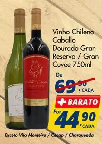 Delta Supermercados Vinho Chileno Caballo Dourado Gran Reserva Gran Cuvee oferta