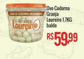 Mart Minas Ovo Codorna Granja Loureiro 1.7kg Balde oferta