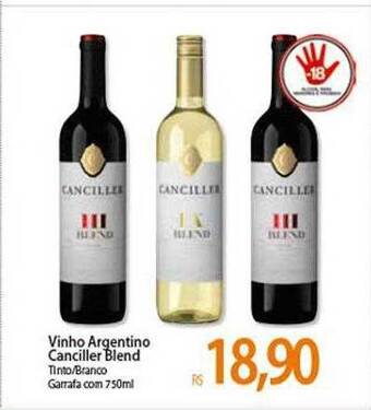 Atacadão Vinho Argentino Canciller Blend oferta