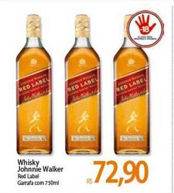 Atacadão Whisky Johnnie Walker Red Label oferta