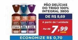 Bahamas Mix Pão Delicias Do Trigo 100% Integral oferta