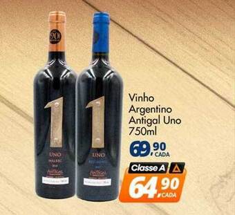 Delta Supermercados Vinho Argentino Antigal Uno oferta