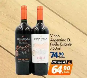 Delta Supermercados Vinho Argentino D. Paula Estante oferta