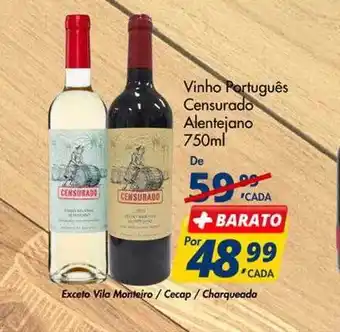 Delta Supermercados Vinho Português Censurado Alentejano oferta