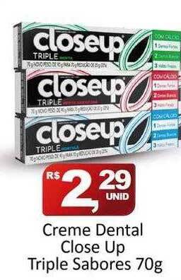 Rede Krill Creme Dental Close Up Triple Sabores oferta