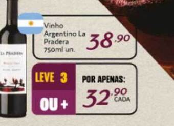 Rede Top Vinho Argentino La Pradera oferta