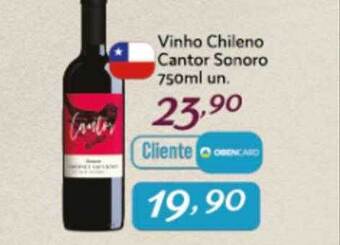 Rede Top Vinho Chileno Cantor Sonoro oferta