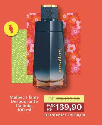 O Boticário Malbec Flame Desodorante Colónia oferta