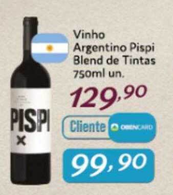 Rede Top Vinho Argentino Pispi Blend De Tintas oferta