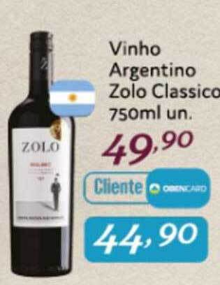 Rede Top Vinho Argentino Zolo Classico oferta
