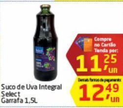 Tenda Atacado Suco de uva integral select garrafa 1,5l oferta