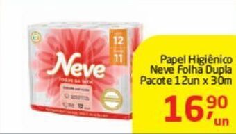 Tenda Atacado Papel higiênico neve folha dupla pacote 12un x 30m oferta