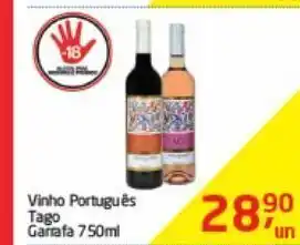 Tenda Atacado Vinho português tago garrafa 750ml oferta