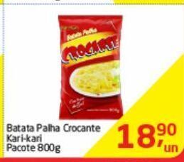 Tenda Atacado Batata palha crocante kari-kari pacote 800g oferta