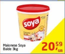 Maionese soya balde 3kg