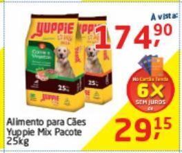 Tenda Atacado Alimento para cães yuppie mix pacote 25kg oferta
