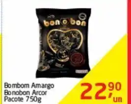 Tenda Atacado Bombom amargo bon o bon arcor pacote 750g oferta