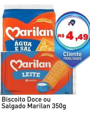 Tonin Superatacado Biscoito doce ou salgado marilan 350g oferta