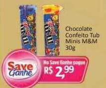 Supermercados Savegnago Chocolate Confeito Tub Minis M&m oferta