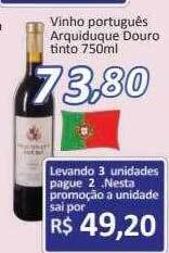 Supermercados Savegnago Vinho Português Arquiduque Douro Tinto oferta