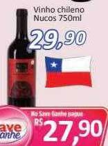 Supermercados Savegnago Vinho Chileno Nucos oferta