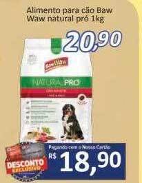 Supermercados Savegnago Alimento Para Cão Baw Waw Natural Pró oferta