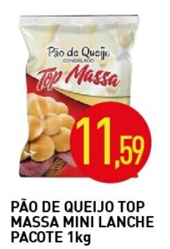 Calvo Atacadista Pao de Queijo Top Massa Mini Lanche pacote 1kg oferta