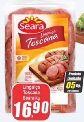 Panelão Linguica toscana Seara 1kg oferta