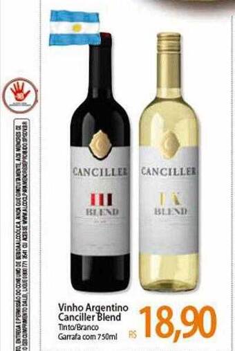 Atacadão Vinho Argentino Canciller Blend oferta