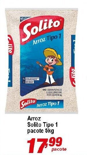 Ricoy Supermercados Arroz Solito tipo 1 pacote 5kg oferta