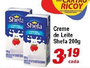 Creme de leite Shefa 200g