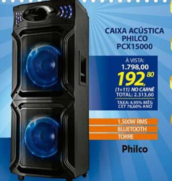 Lojas Cem Caixa Acustica Philco PCX15000 oferta