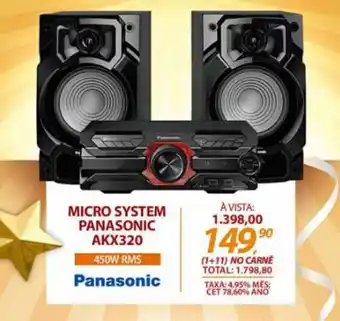 Lojas Cem Micro System Panasonic AKX320 oferta