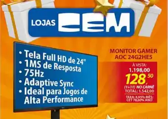Monitor gamer AOC 242HES