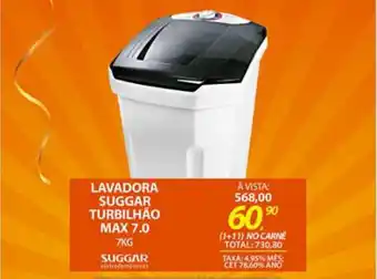 Lojas Cem Lavadora Suggar Turbilhao Max 7kg oferta