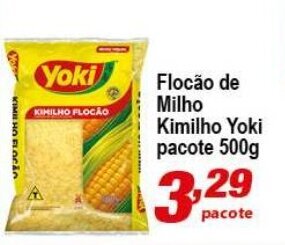 Ricoy Supermercados Flocao de Milho Kimilho Yoki pacote 500g oferta